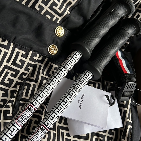 BALMAIN SKI POLES LIMITED EDITION NEW WITH TAGS Telescopic Adjustable poles - Picture 4 of 16
